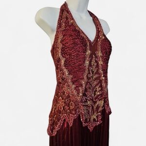 Beautiful Beaded Rony Bodarth Formal Gown Dress L